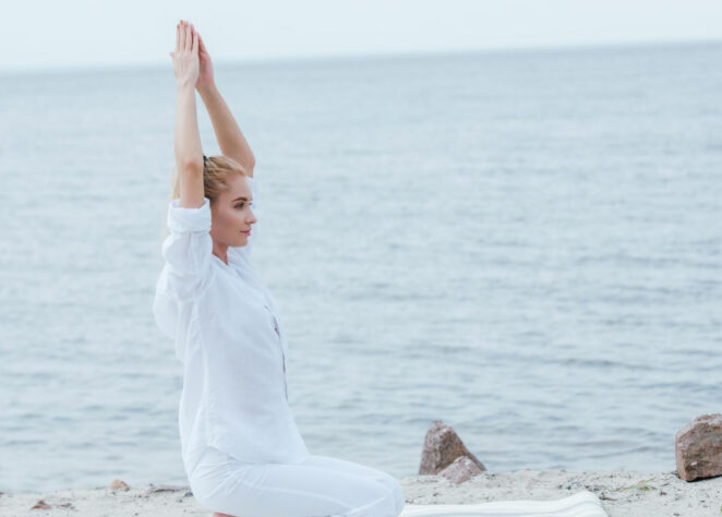 Girl doing yoga